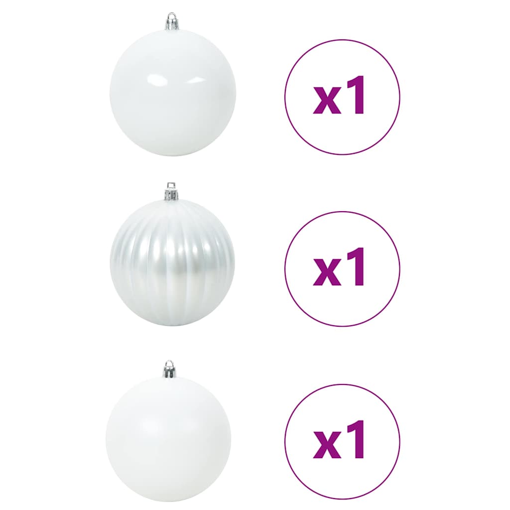 Kerstbal Set 3 pcs Wit