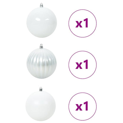 Kerstbal Set 3 pcs Wit