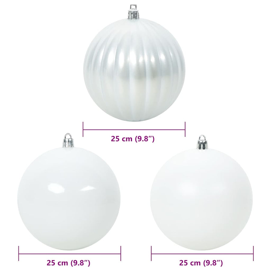 Kerstbal Set 3 pcs Wit
