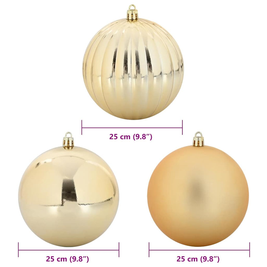 Kerstbal Set 3 pcs Goud