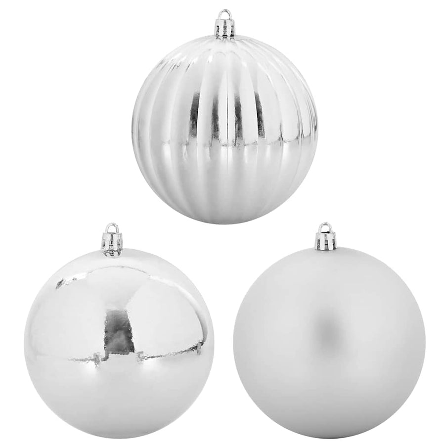 Kerstbal Set 4 pcs Zilver