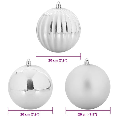 Kerstbal Set 4 pcs Zilver