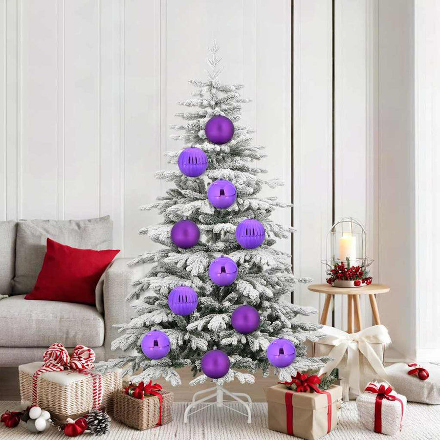 Kerstbal Set 9 pcs Lila
