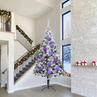 Christmas Bauble Set XXL 4 pcs Purple Plastic