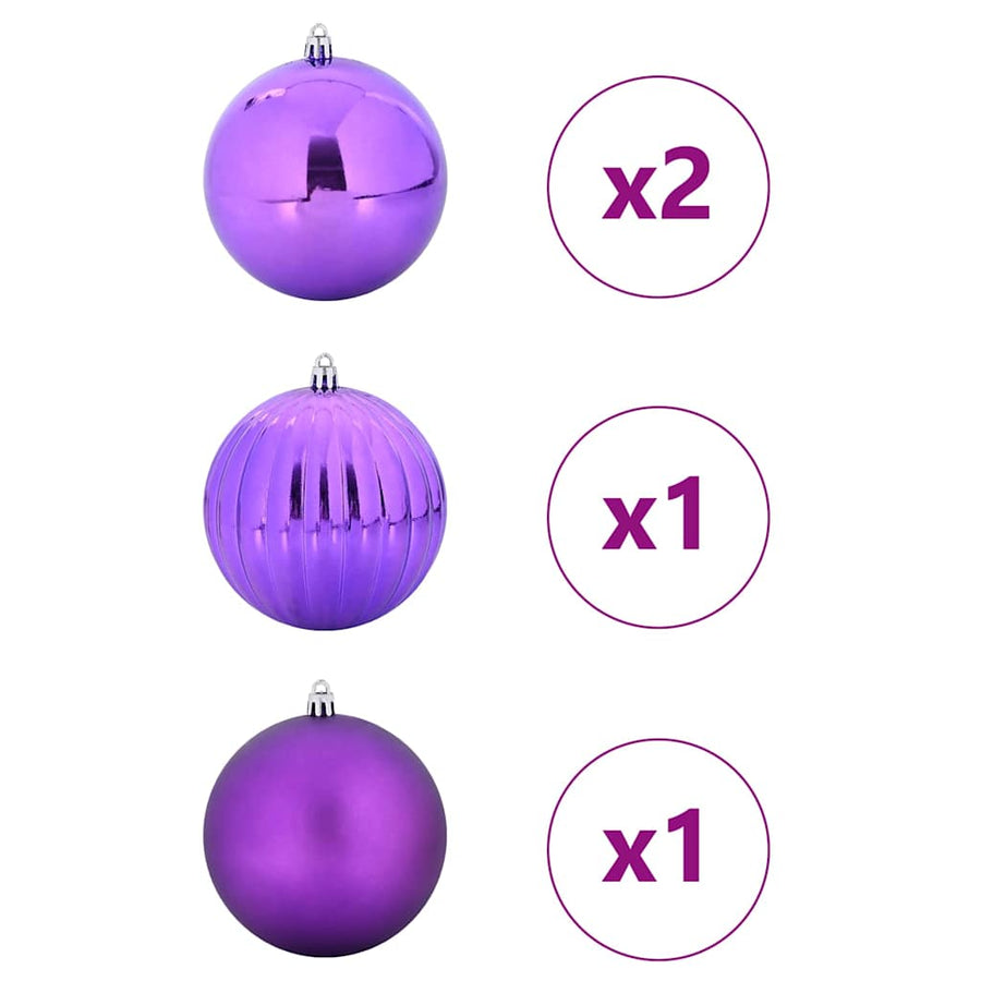Kerstbal Set 4 pcs Lila