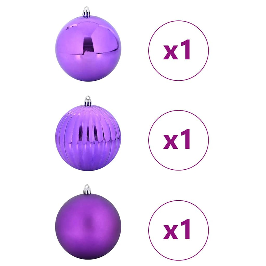 Kerstbal Set 3 pcs Lila