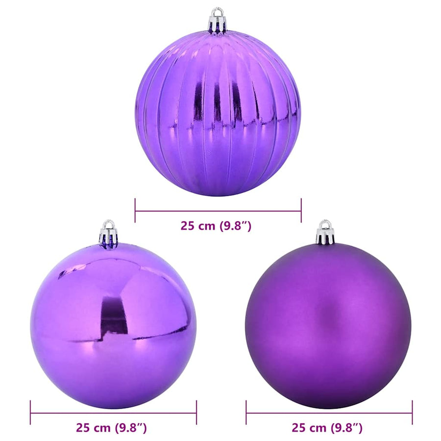 Kerstbal Set 3 pcs Lila
