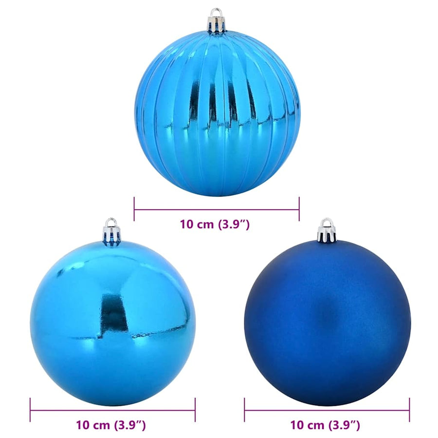 Kerstbal Set Xl 15 Pcs Blauw Kunststof