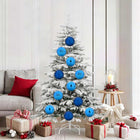Christmas Bauble Set XL 9 pcs Blue Plastic