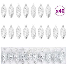 Kerstboomdecoratie 40 pcs Zilver