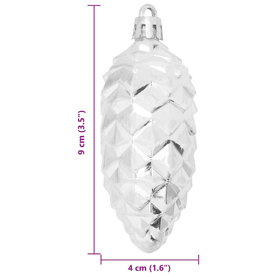 Kerstboomdecoratie 40 pcs Zilver