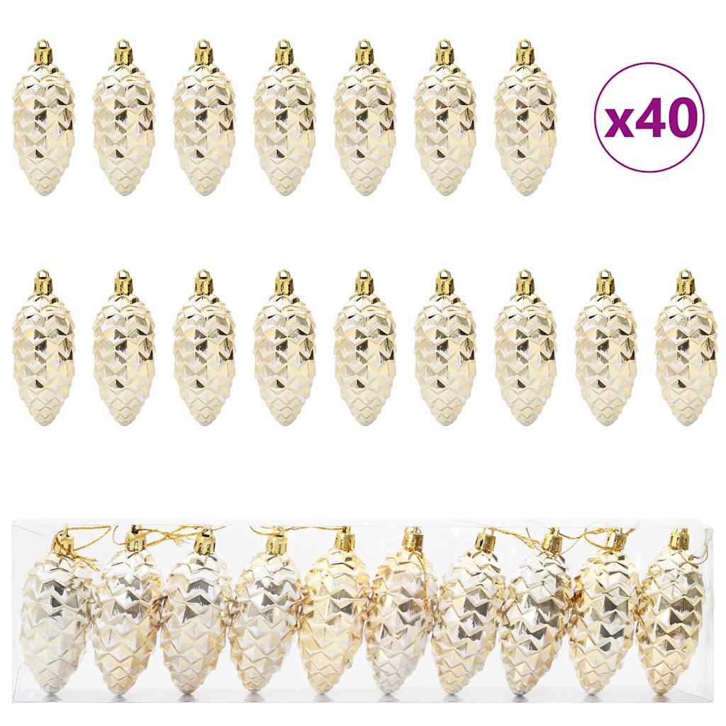 Kerstboomdecoratie 40 pcs Goud