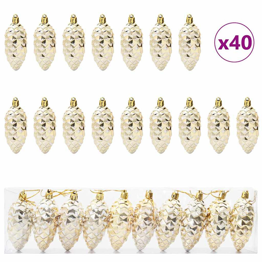 Kerstboomdecoratie 40 pcs Goud