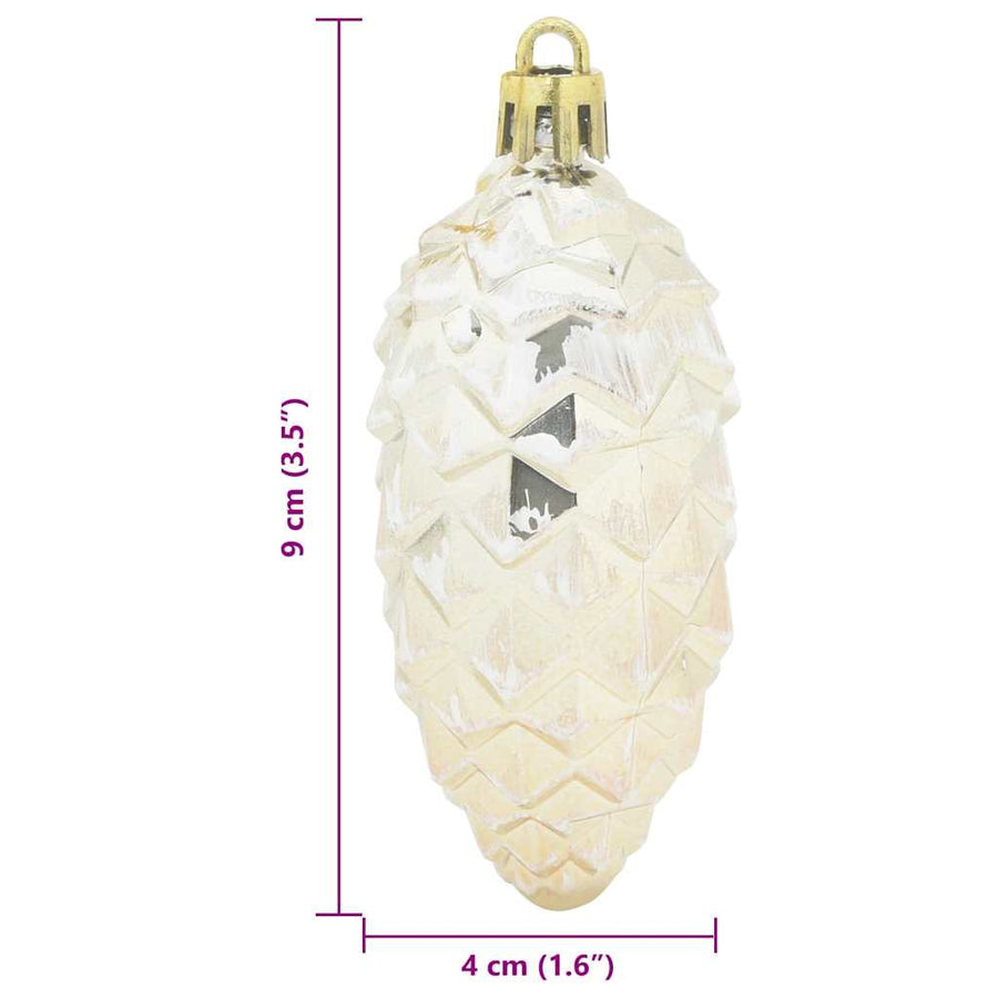 Kerstboomdecoratie 40 pcs champagne