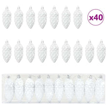 Kerstboomdecoratie 40 pcs Wit