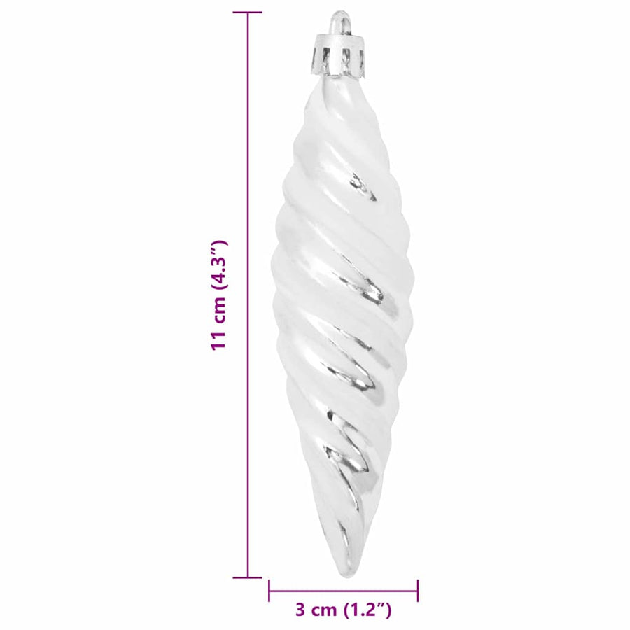 Kerstboomdecoratie 40 pcs Zilver