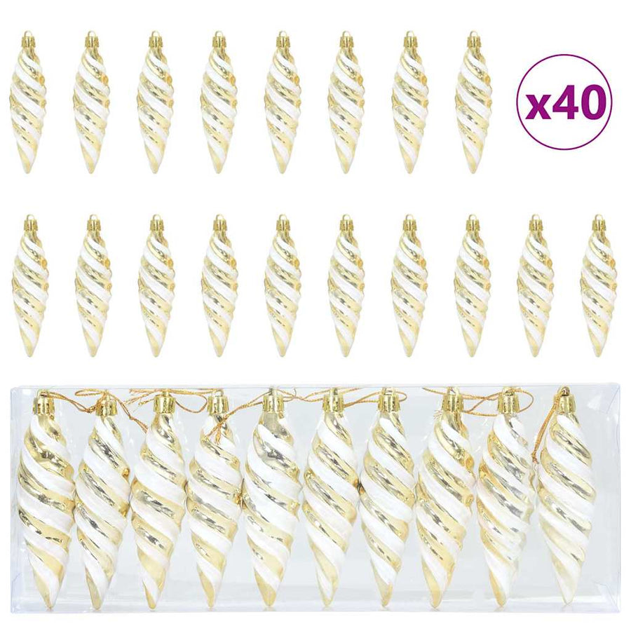 Kerstboomdecoratie 40 pcs Goud