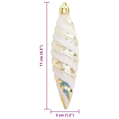 Kerstboomdecoratie 40 pcs champagne