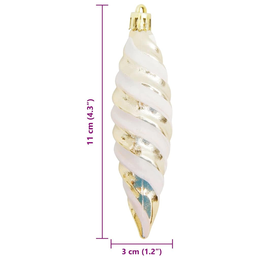 Kerstboomdecoratie 40 pcs champagne