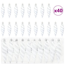 Kerstboomdecoratie 40 pcs Wit