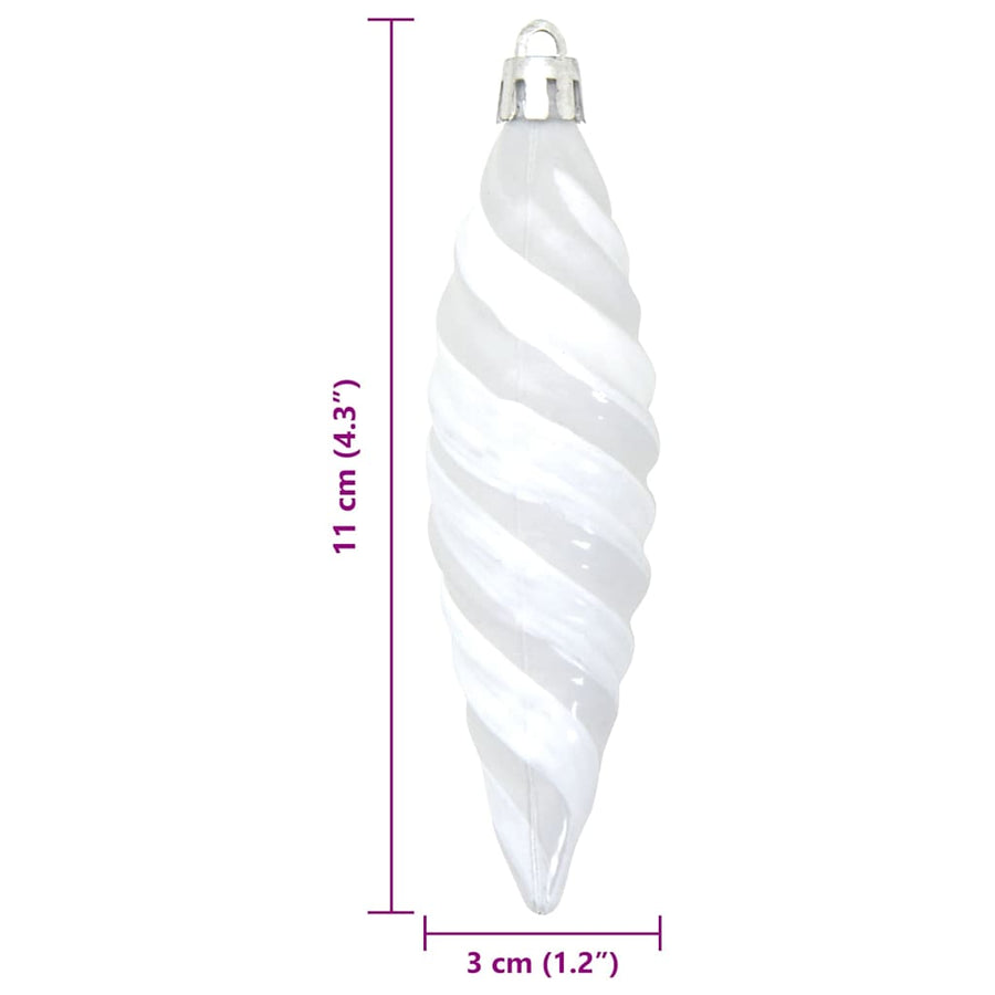 Kerstboomdecoratie 40 pcs Wit