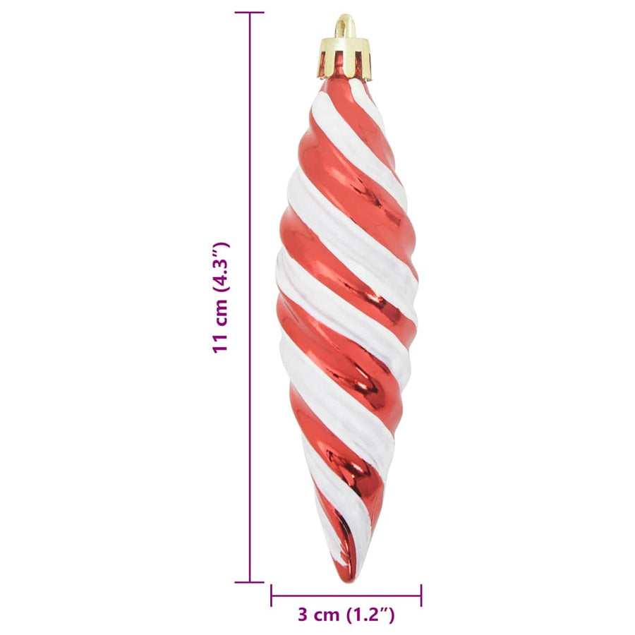 Kerstboomdecoratie 40 pcs Rood