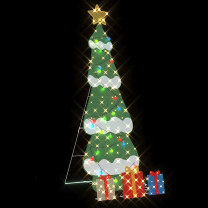Verlichte Kerstboom met 3 Cadeau Dozen 2D Warm Wit 210 cm