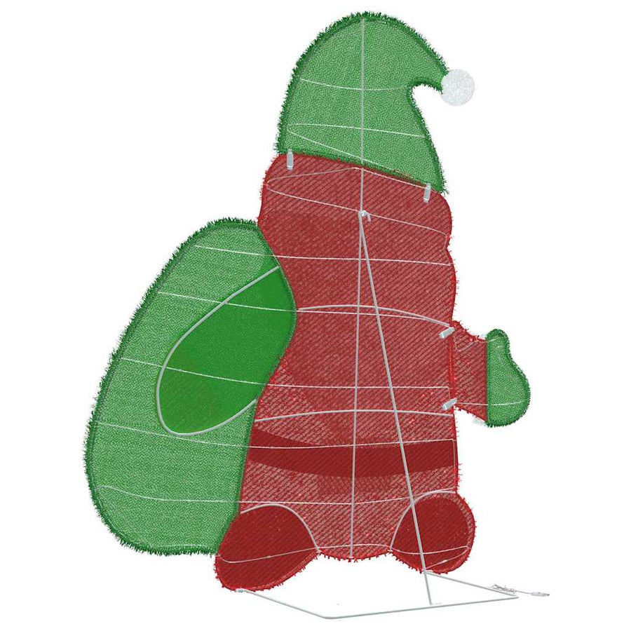 Verlichte Kerstman Warmwit 62 x 70 cm Lurexfabric