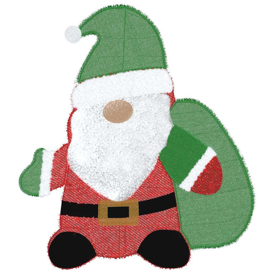 Verlichte Kerstman Warmwit 62 x 70 cm Lurexfabric