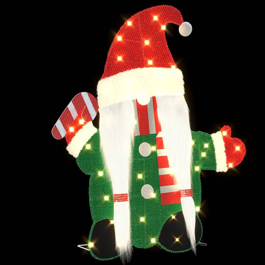 Verlichte Gnoom Warmwit 100 x 80 cm Lurexfabric