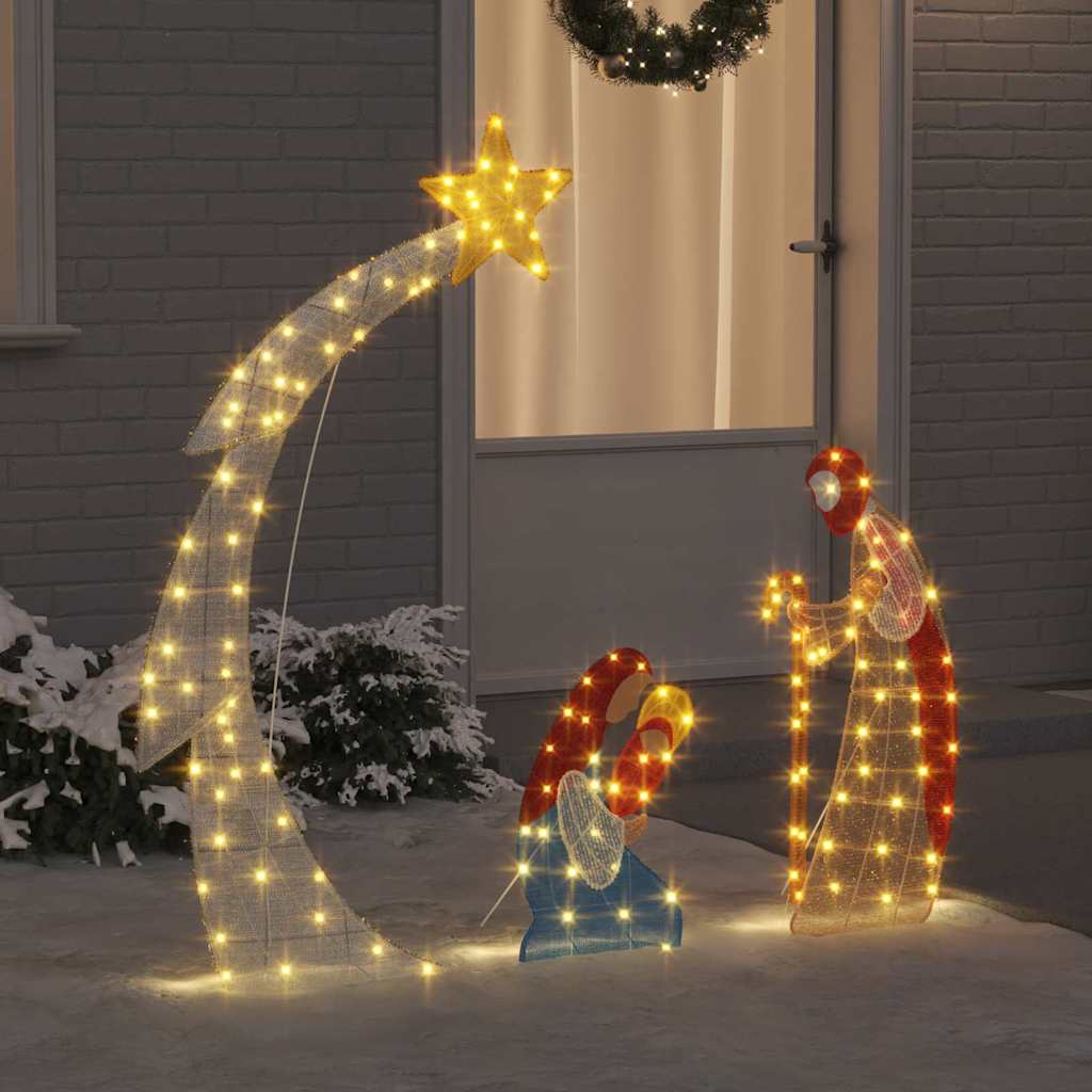 Kerststal Scene LED's Warmwit 149 x 32 x 127,5 cm Polyester