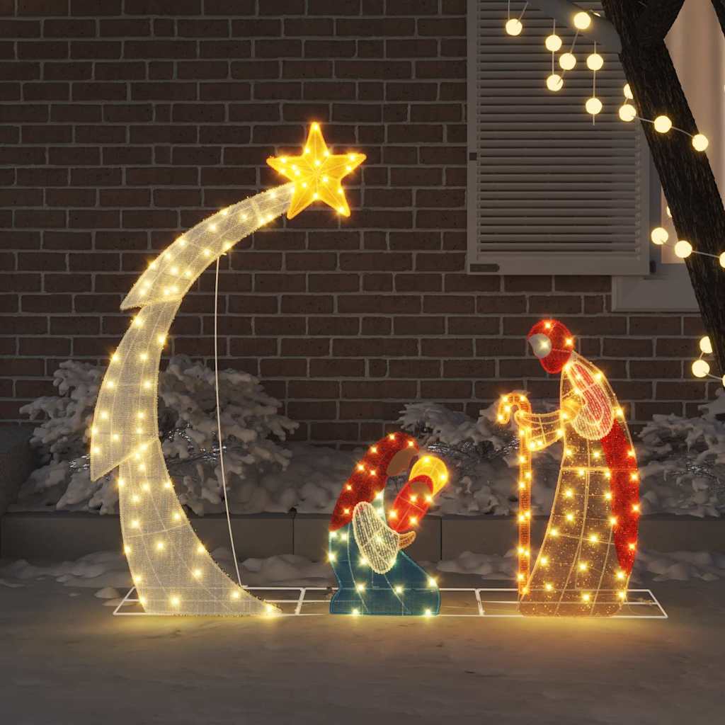 Kerststal Scene LED's Warmwit 149 x 32 x 127,5 cm Polyester