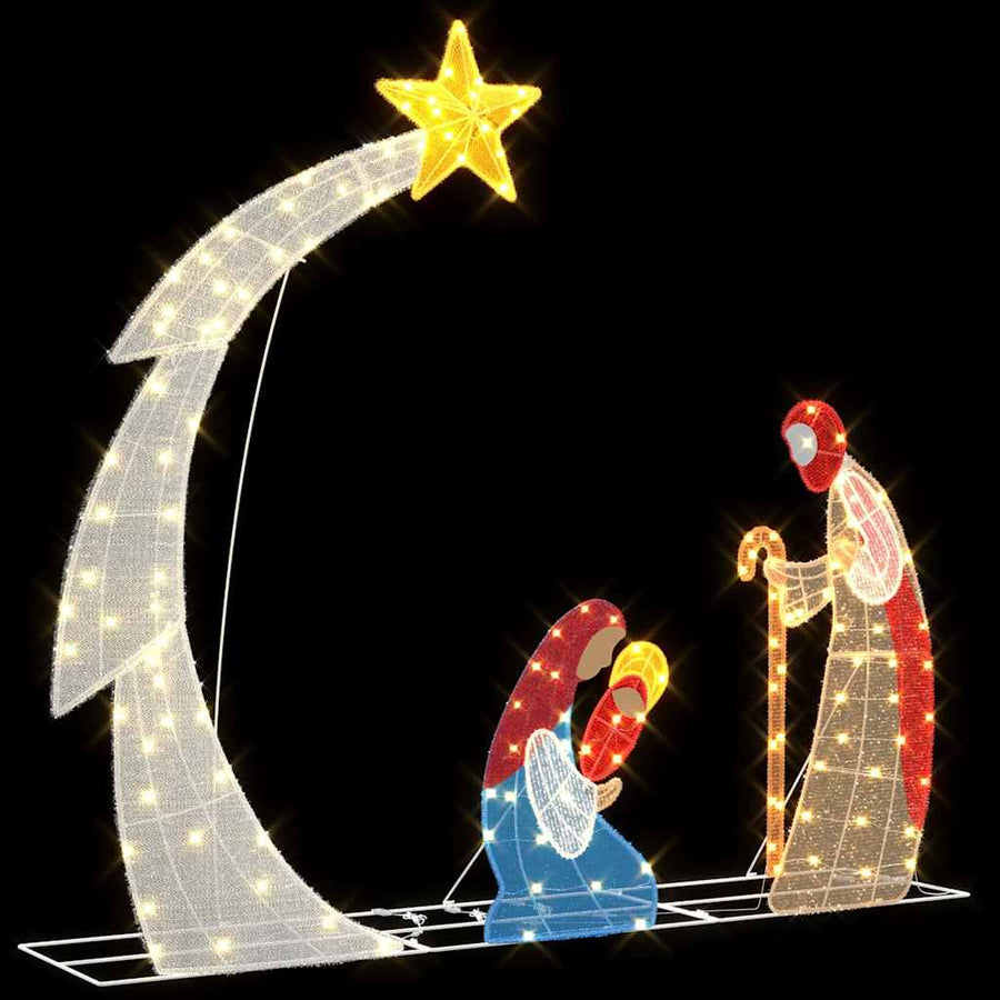 Kerststal Scene LED's Warmwit 149 x 32 x 127,5 cm Polyester