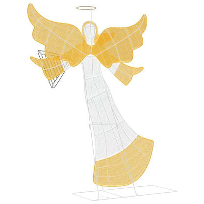 Verlichte Hoek Warmwit 116 x 29 x 158.5 cm Polyester