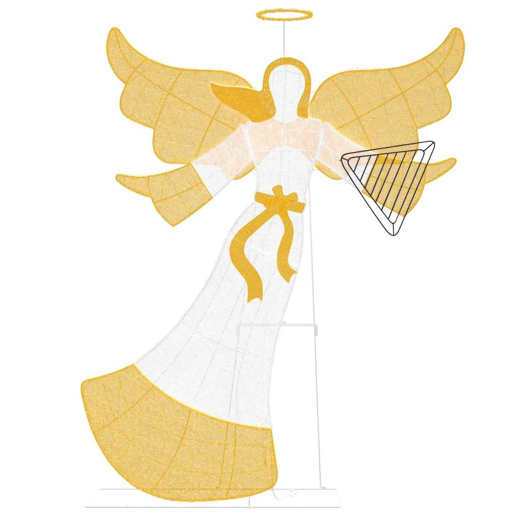 Verlichte Hoek Warmwit 116 x 29 x 158.5 cm Polyester