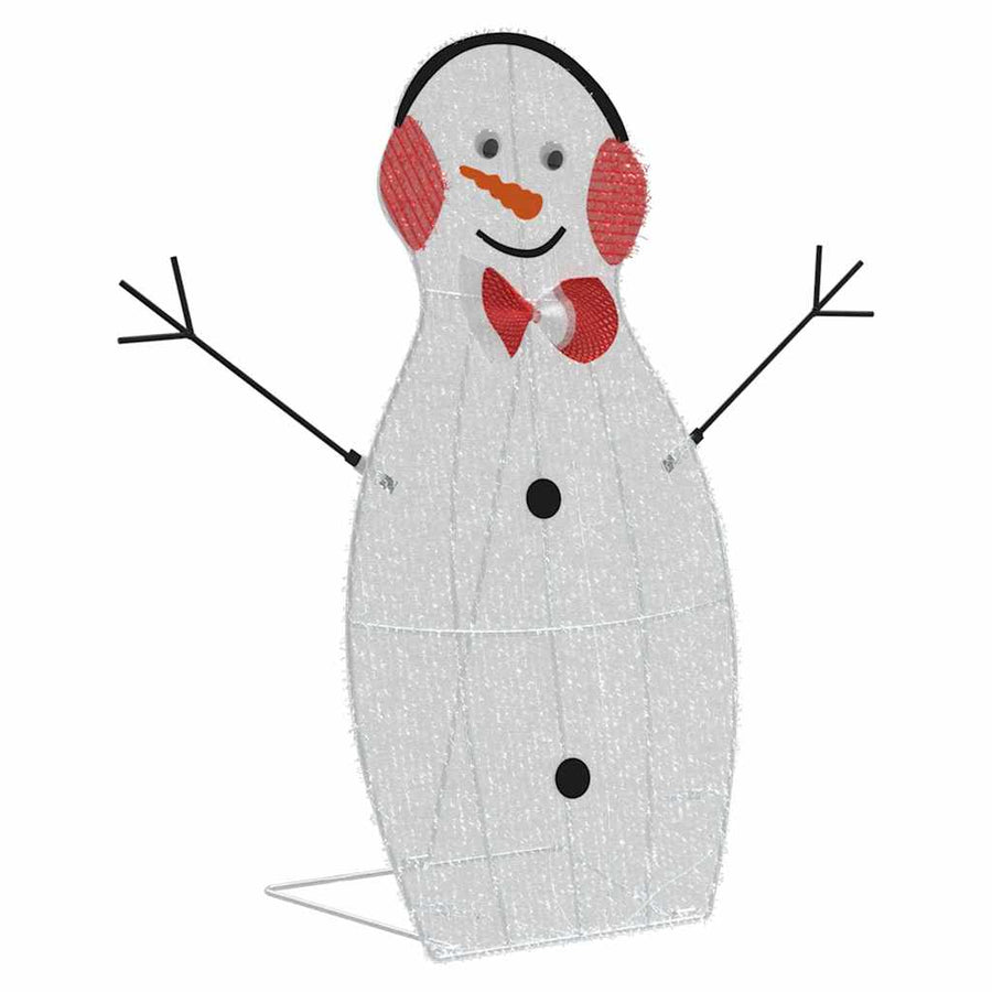 Verlichte Sneeuwpop Familie 3 pcs Warmwit Polyester
