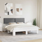 Fabric Upholstered Bed Frame Light Gray 200 x 200 cm