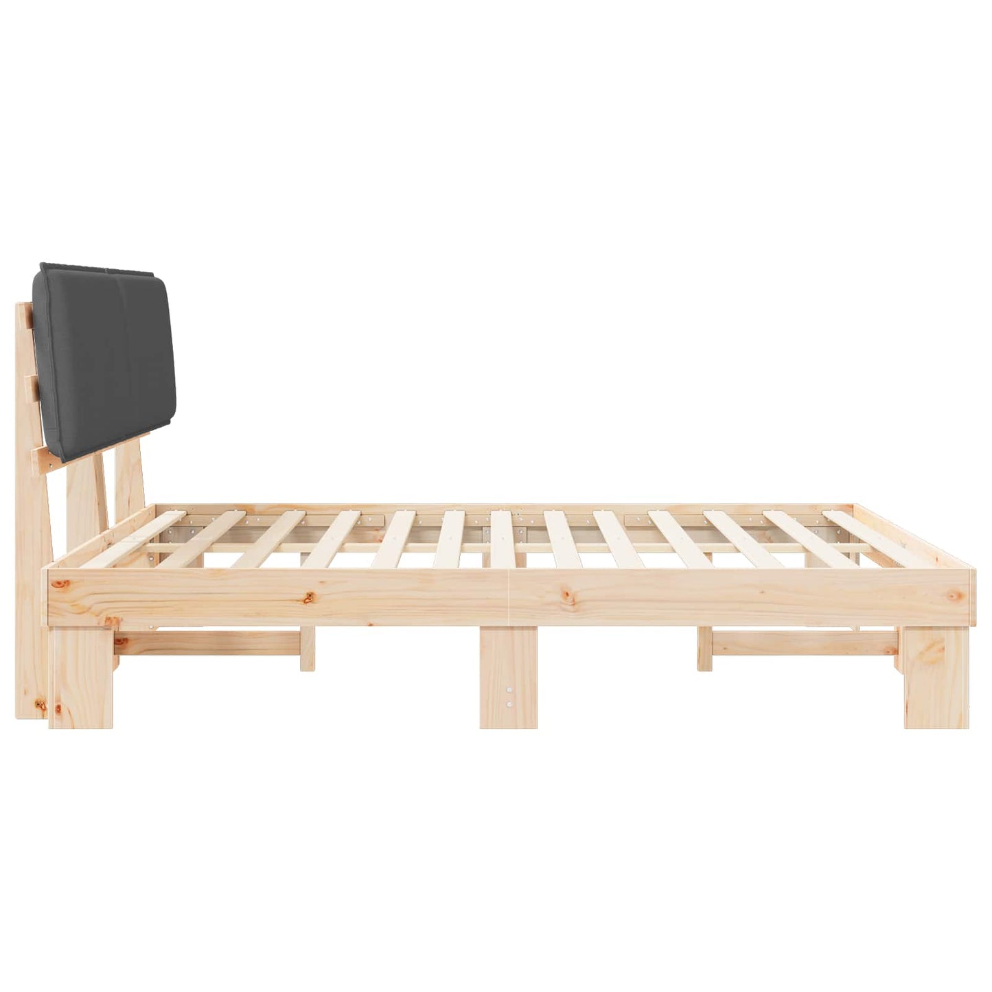 Bedframe met Gevoerd Hoofdgedeelte Donkergrijs 180 x 200 cm