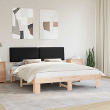 Bedframe met Gevoerd Hoofdgedeelte Zwart 180 x 200 cm
