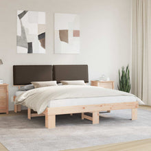Bedframe met Gevoerd Hoofdgedeelte Taupe 180 x 200 cm