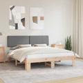 Fabric Platform Bed Light Grey 180 x 200 cm