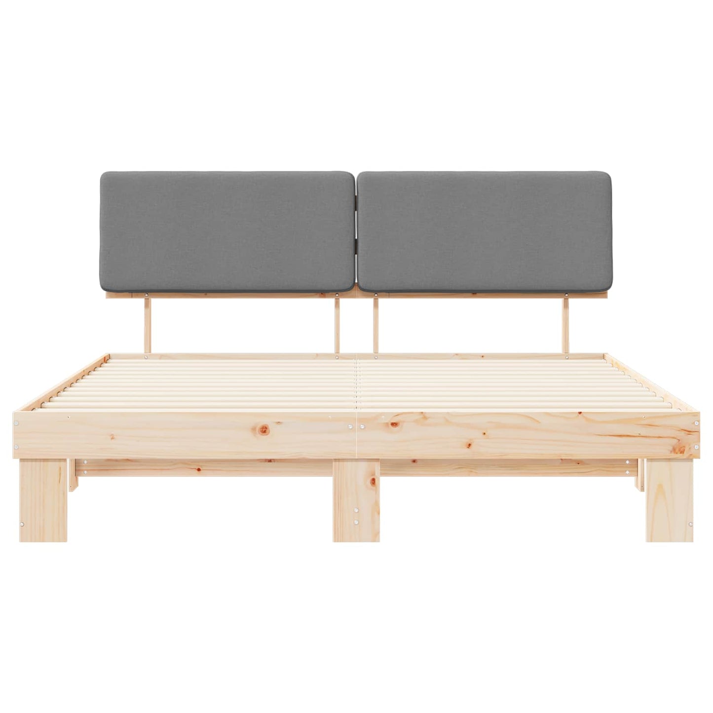 Bedframe met Gevoerd Hoofdgedeelte Lichtgrijs 180 x 200 cm