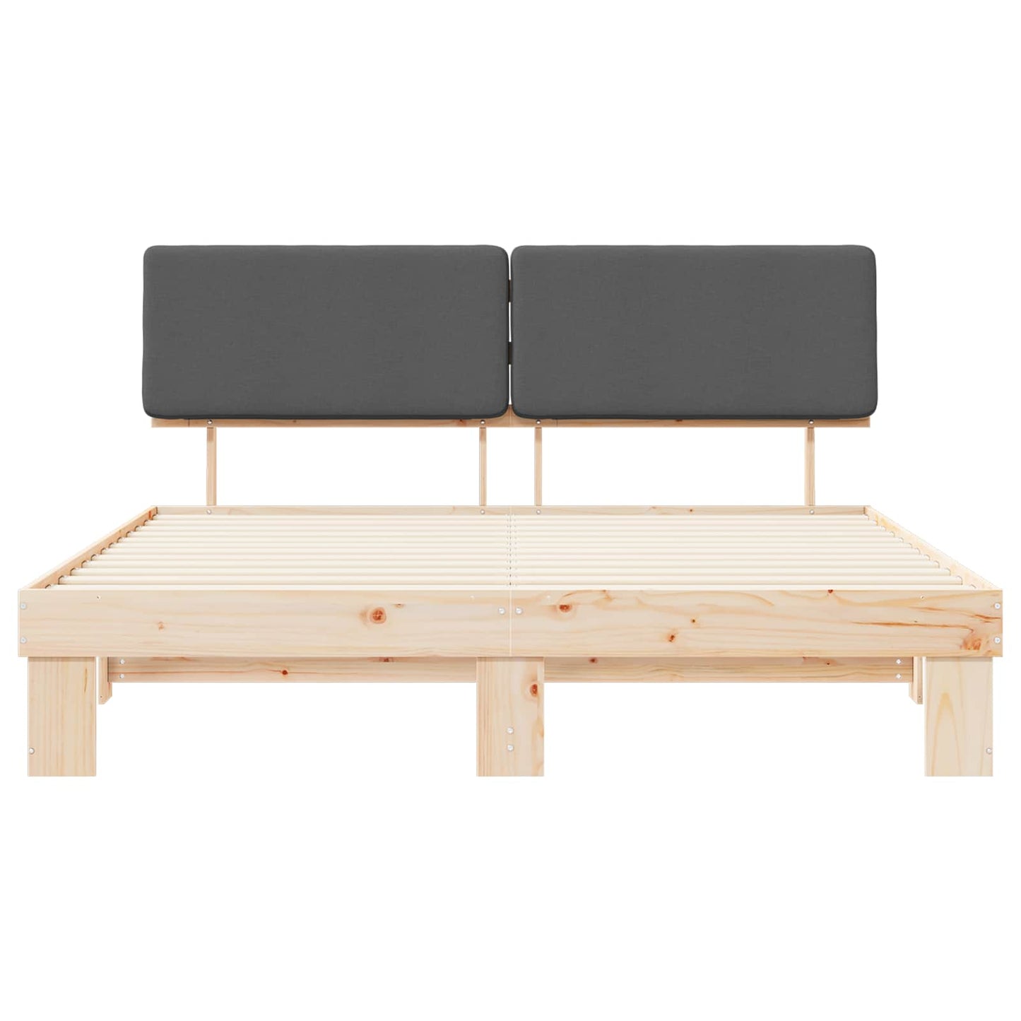 Bedframe met Gevoerd Hoofdgedeelte Donkergrijs 180 x 200 cm