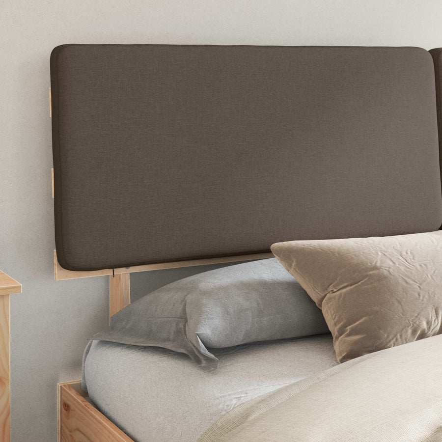 Bedframe met Gevoerd Hoofdgedeelte Taupe 180 x 200 cm