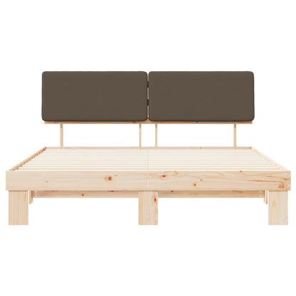 Bedframe met Gevoerd Hoofdgedeelte Taupe 180 x 200 cm