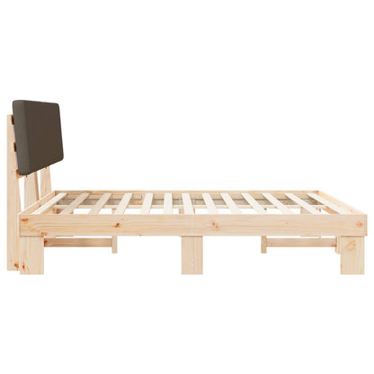 Bedframe met Gevoerd Hoofdgedeelte Taupe 180 x 200 cm