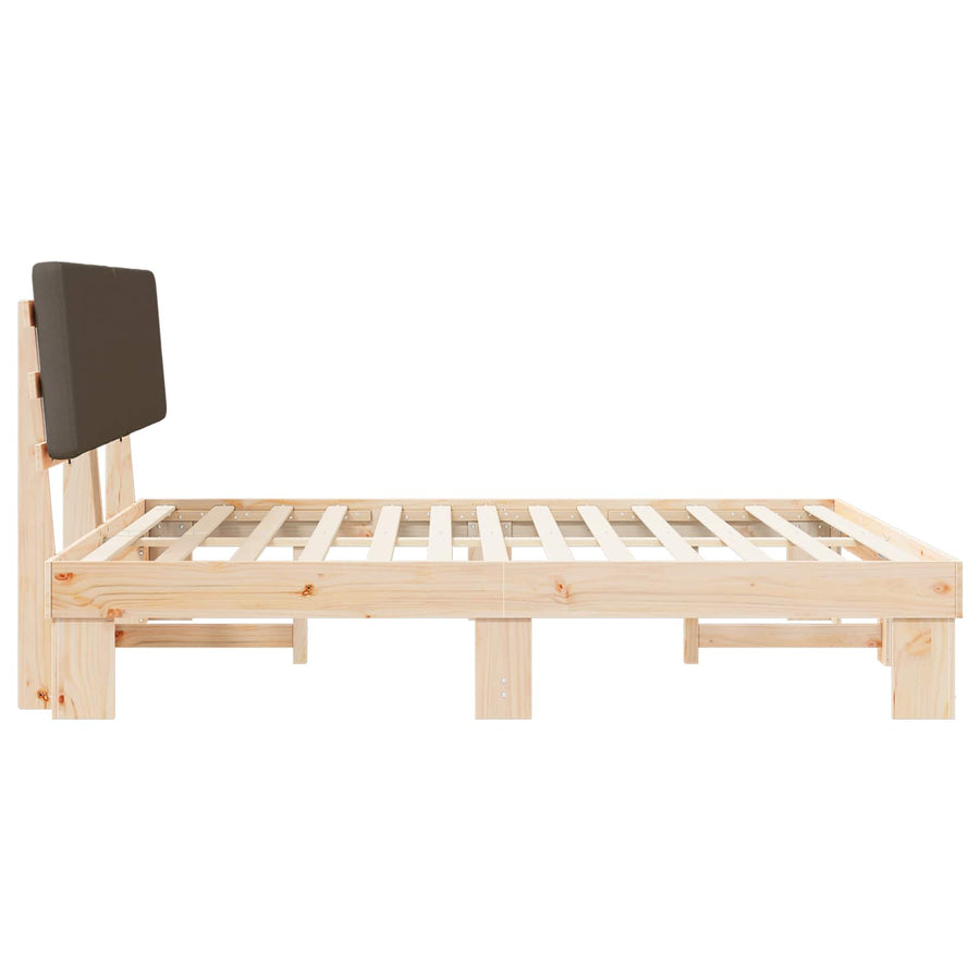 Bedframe met Gevoerd Hoofdgedeelte Taupe 180 x 200 cm