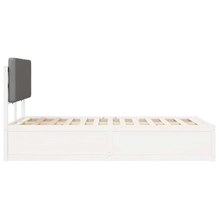Bedframe met Gevoerd Hoofdgedeelte Taupe 200 x 200 cm