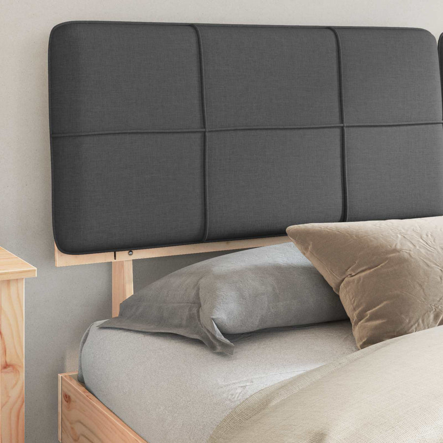 Bedframe met Gevoerd Hoofdgedeelte Donkergrijs 180 x 200 cm