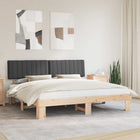 Bedframe massief grenenhout donkergrijs 200x200 cm